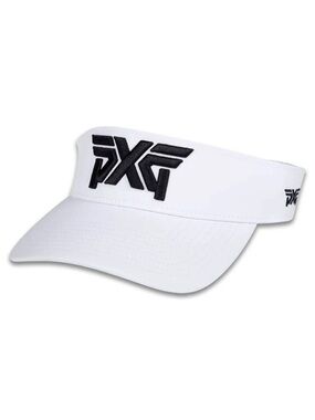 PXG White Visor with Black Interior and Logo